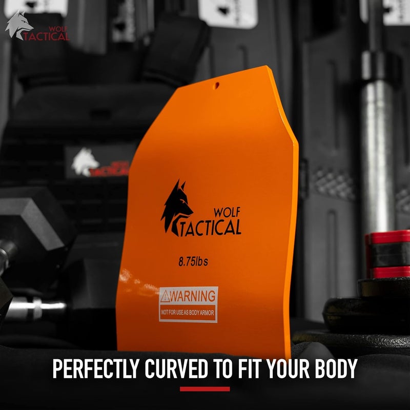 WOLF TACTICAL Curved Weight Vest Plates – 5.75/8.75/14.5LB Pairs – Contoured Ergonomic Fit – WODs, Strength Training, Running, Heavy Workouts - Image 3